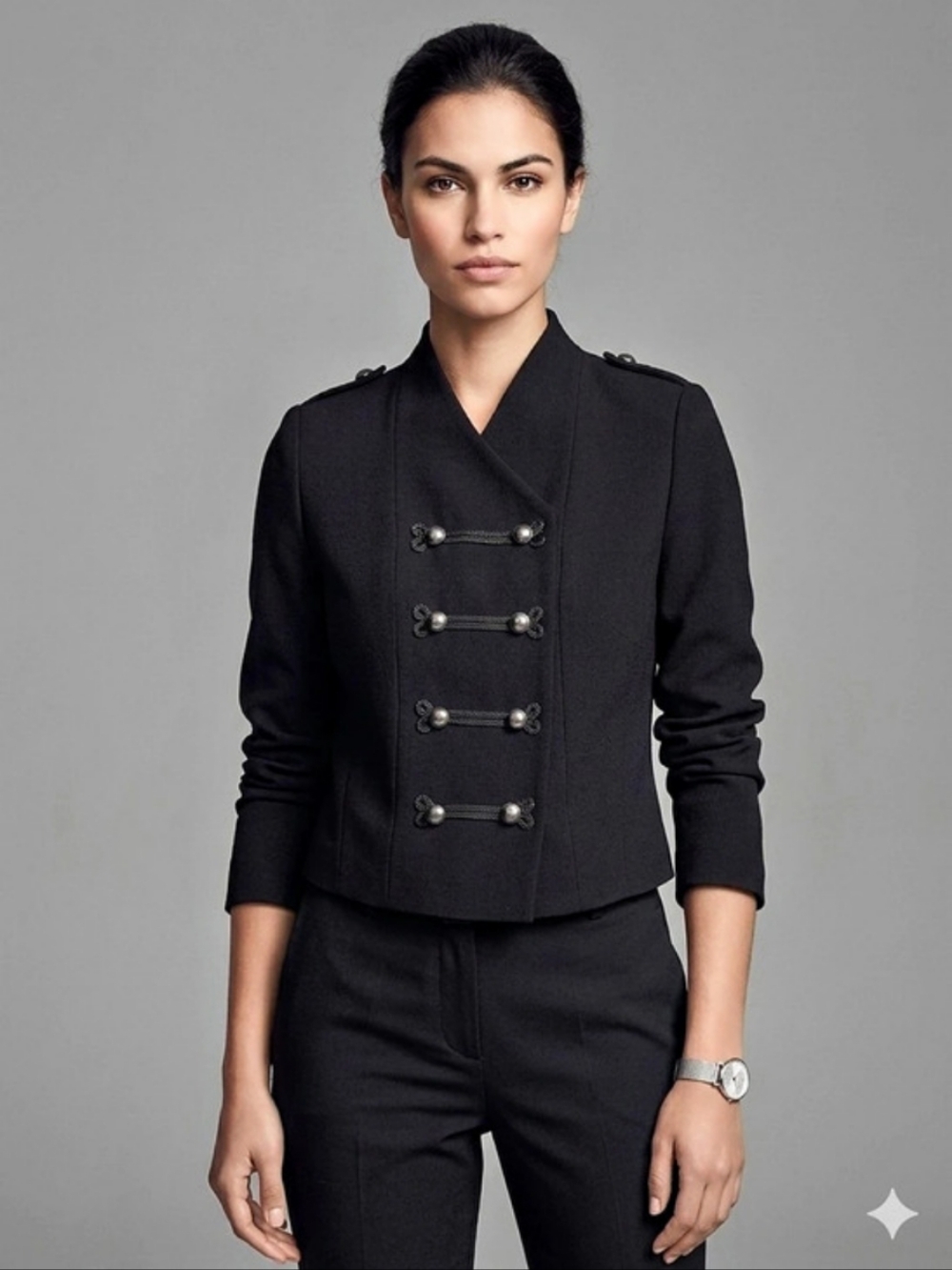 H&M Military Style Black Jacket